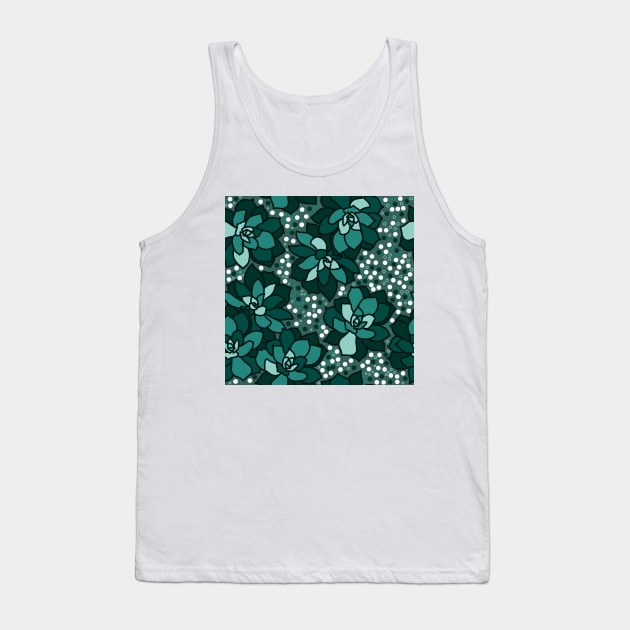 Succulents - Green Tank Top by monitdesign